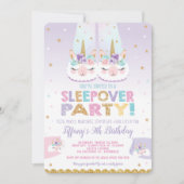 Invitation Assoupissement de fête d'anniversaire de Sleepover (Devant)