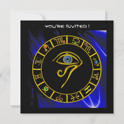 Invitation ASTRAL HORUS OEIL / BLUE TALISMAN Astrologie Graph (Devant)
