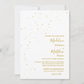 Invitation Astral Or  Taches Noir Soirée Mariage (Devant)