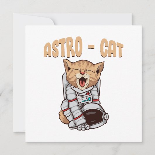 Invitation Astro Cat (Devant)