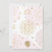 Invitation Astrologie Boho Or Modèle Céleste (Dos)