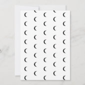 Invitation Astrologie de la Lune du Croissant noir Baby showe (Dos)