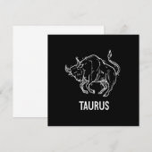 Invitation Astrologie Taurus Cadeau Anniversaire Signes Zodia (Devant / Derrière)