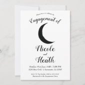 Invitation Astrologie Zodiaque Engagement Croissant de Lune N (Devant)