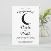 Invitation Astrologie Zodiaque Engagement Croissant de Lune N (Debout devant)