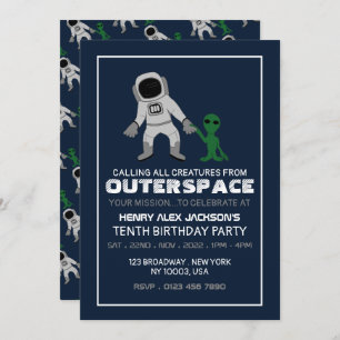 Invitation Astronaut & Alien, Anniversaire