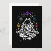 Invitation Astronaut Bitcoin Crypto Space BTC Cryptomonnaie (Devant / Derrière)