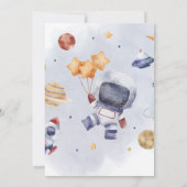 Invitation Astronaut Espace 1er Voyage Autour Du Soleil Anniv (Dos)