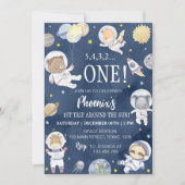 Invitation Astronaut Espace extra-atmosphérique Safari Annive (Devant)