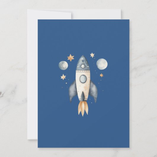 Invitation Astronaut Espace Rocket N'importe quel âge Garçon (Dos)
