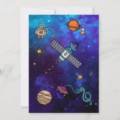 Invitation Astronaut & Lune (fille) (Dos)