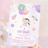 Invitation Astronaut Planet Rocket Baby shower spatial