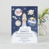 Invitation Astronaut Planet Rocket Espace extra-atmosphérique (Debout devant)