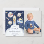 Invitation Astronaut Planet Rocket Espace extra-atmosphérique (Devant)