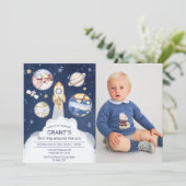 Invitation Astronaut Planet Rocket Espace extra-atmosphérique (Debout devant)