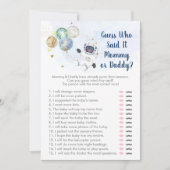 Invitation Astronaut Space Devine Qui A Dit Qu'Il Baby shower (Devant)