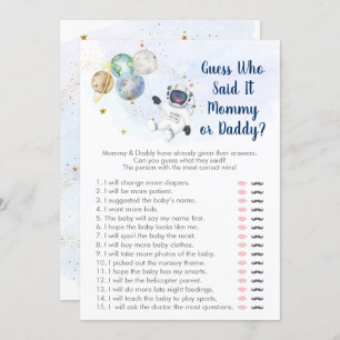 Invitation Astronaut Space Devine Qui A Dit Qu'Il Baby shower