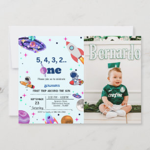 Invitation Astronaut Space premier voyage autour de l'anniver