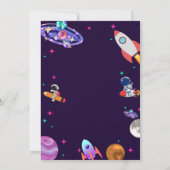 Invitation Astronaut Space premier voyage autour de l'anniver (Dos)