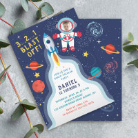 Astronaut Space Rockship Photo Anniversaire