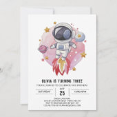 Invitation Astronaut Stark Modern Explorer (Devant)