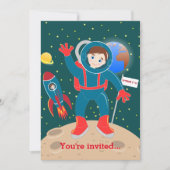 Invitation Astronaute (Devant)