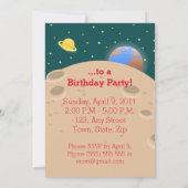 Invitation Astronaute (Dos)