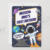 Invitation Astronaute amusant de l'espace extra-atmosphérique (Devant)