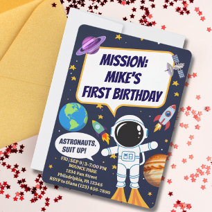 Invitation Astronaute amusant de l'espace extra-atmosphérique