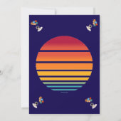 Invitation Astronaute avec ballons planétaires (Dos)