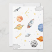 Invitation Astronaute de la Partie de l'espace extra-atmosphé (Dos)