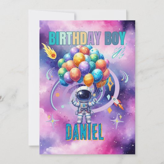 Invitation Astronaute de l'espace extra-atmosphérique (Devant)