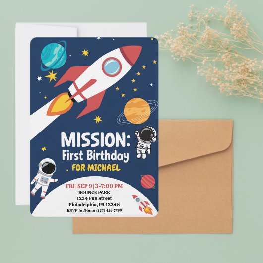 Invitation Astronaute de l'espace extra-atmosphérique, Enfant