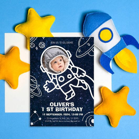 Invitation Astronaute des planètes spatiales 1er anniversaire