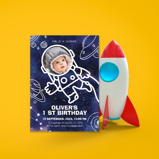 Invitation Astronaute des planètes spatiales 1er anniversaire