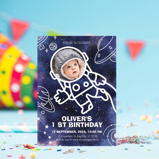 Invitation Astronaute des planètes spatiales 1er anniversaire