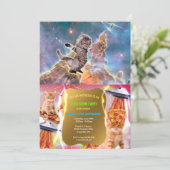 Invitation astronaute du chat gras (Debout devant)