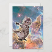 Invitation astronaute du chat gras (Dos)