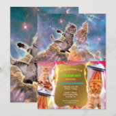 Invitation astronaute du chat gras (Devant / Derrière)