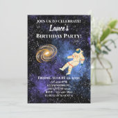 Invitation Astronaute Galaxie Espace (Debout devant)