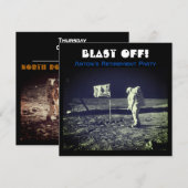 Invitation Astronaute Marche Sur La Lune Atterrissage Spatial (Devant / Derrière)