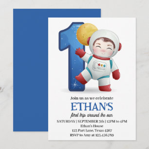 Invitation Astronaute Premier Voyage Autour du Soleil 1er Ann