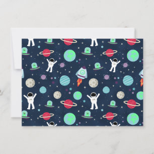 Invitation Astronautes Planètes Fusées et Aliens