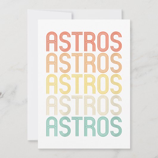 Invitation Astros féminins (Devant)