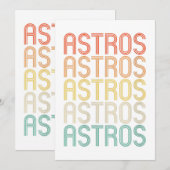 Invitation Astros féminins (Devant / Derrière)