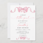 Invitation ASweet Petite fille Coquette Baby shower frontalie (Devant)
