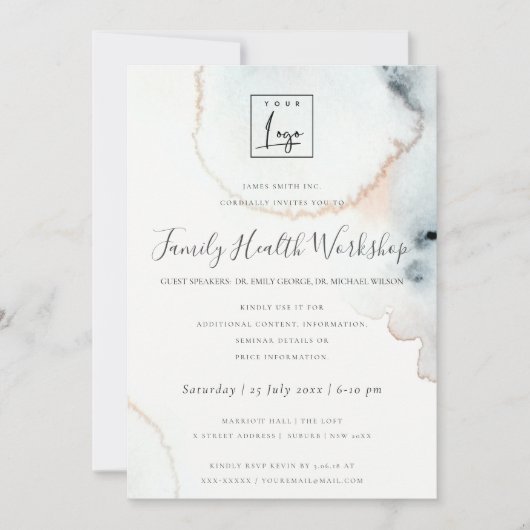 INVITATION ATELIER DE COURS AQUA GOLD A L'AQUARELLE (Devant)