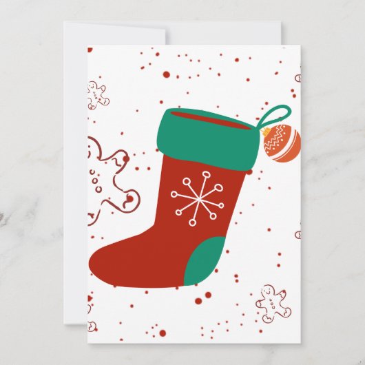 Invitation Atelier de Craft Dodo Chaussette de Noël mignonne (Devant)