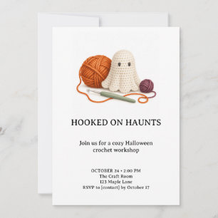 Invitation Atelier de crochet Halloween Accroché aux Lieux Ha