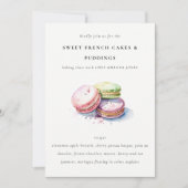 Invitation Atelier de cuisine de macarons français à l'aquare (Devant)